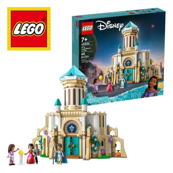 LEGO Disney Wish Castle Building Set - Blue and Tan - Picture 1 of 10